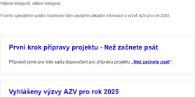 Grantoviny speciál k AZV 2025